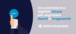 Logo whistleblowing per segnalare illeciti e irregolarità 
